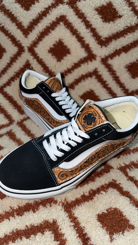 Custom Leather Vans