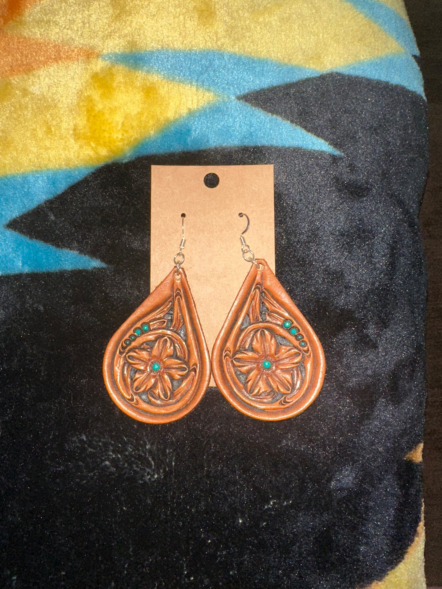 Natural Teardrop Earrings (Large)