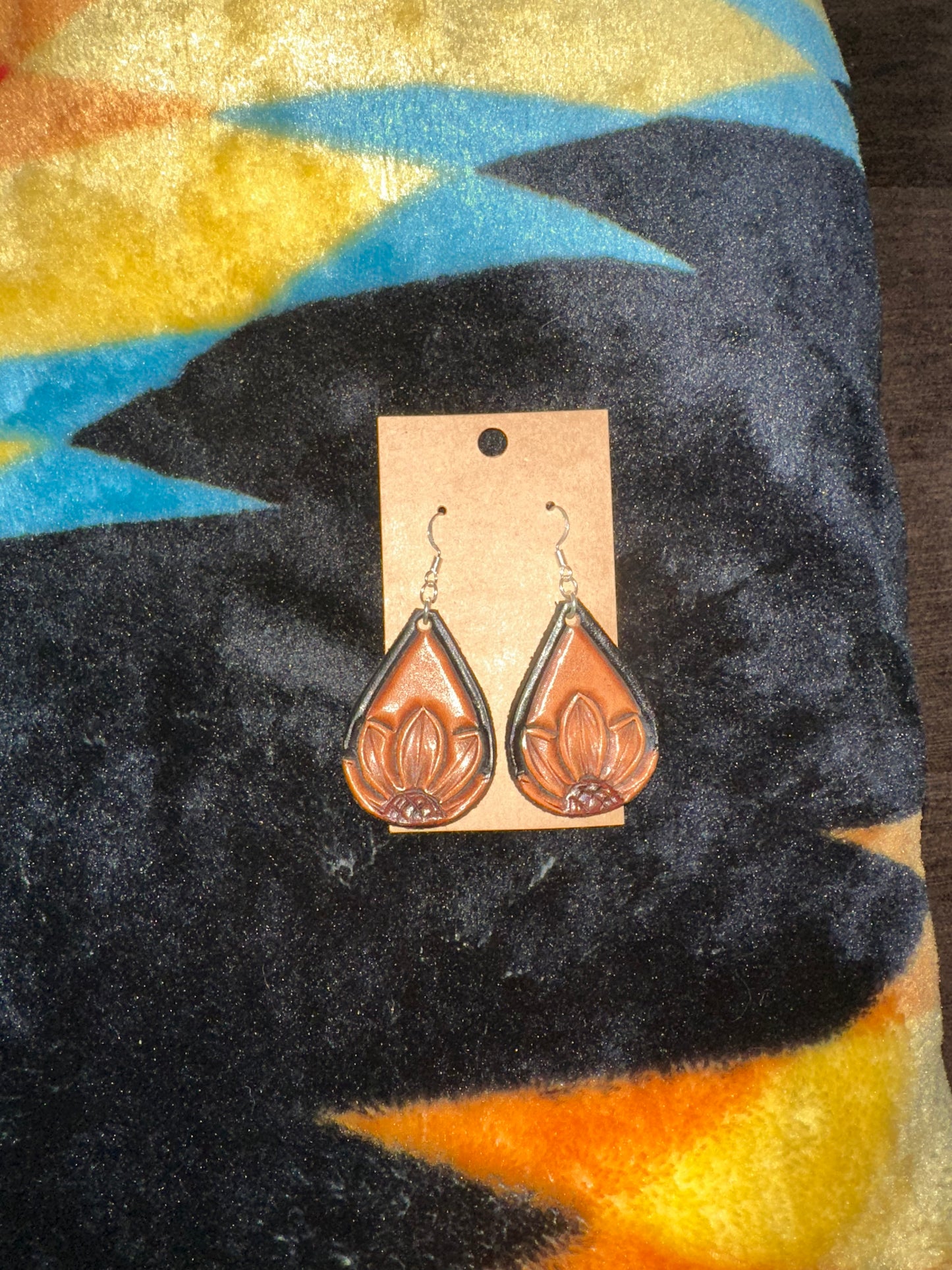 Sunflower Teardrop Earrings