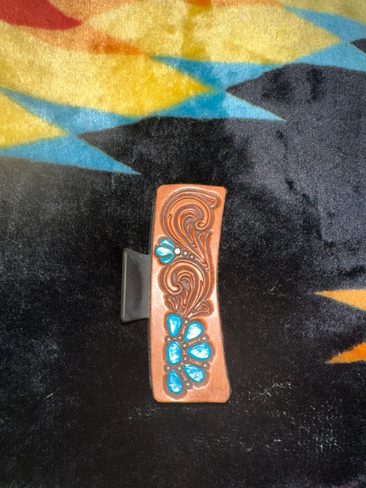 XL Turquoise Hair Clip
