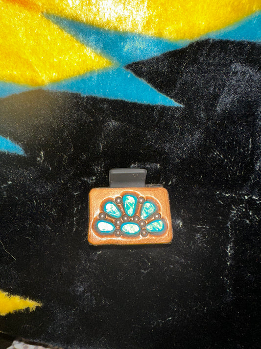 Small Turquoise Hair Clip