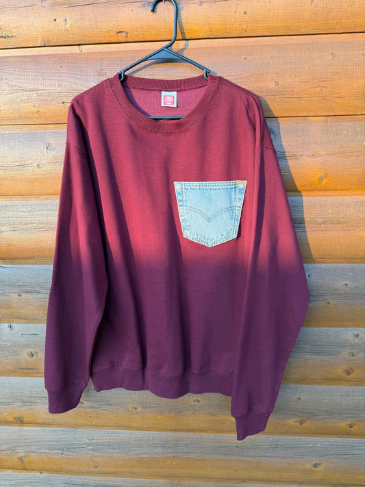 Maroon Levi Crewneck Large