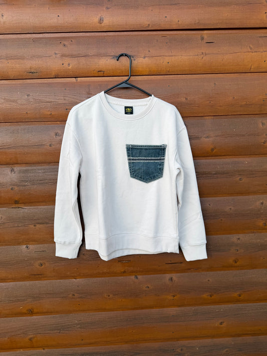 Cream Cinch Crewneck Small