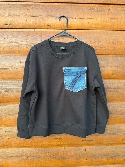Black 7FAMK Crewneck Medium