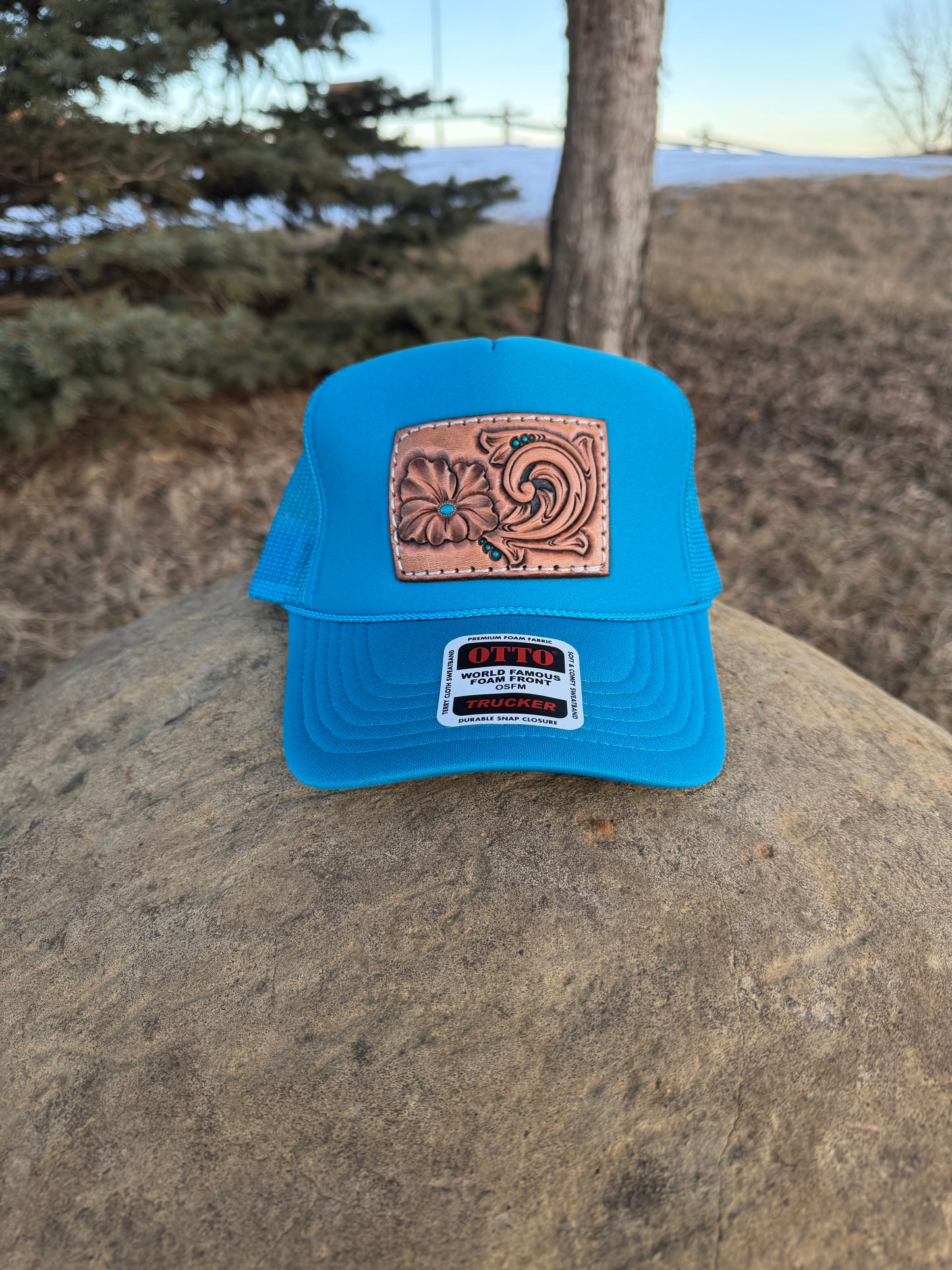Natural Floral Trucker Hat