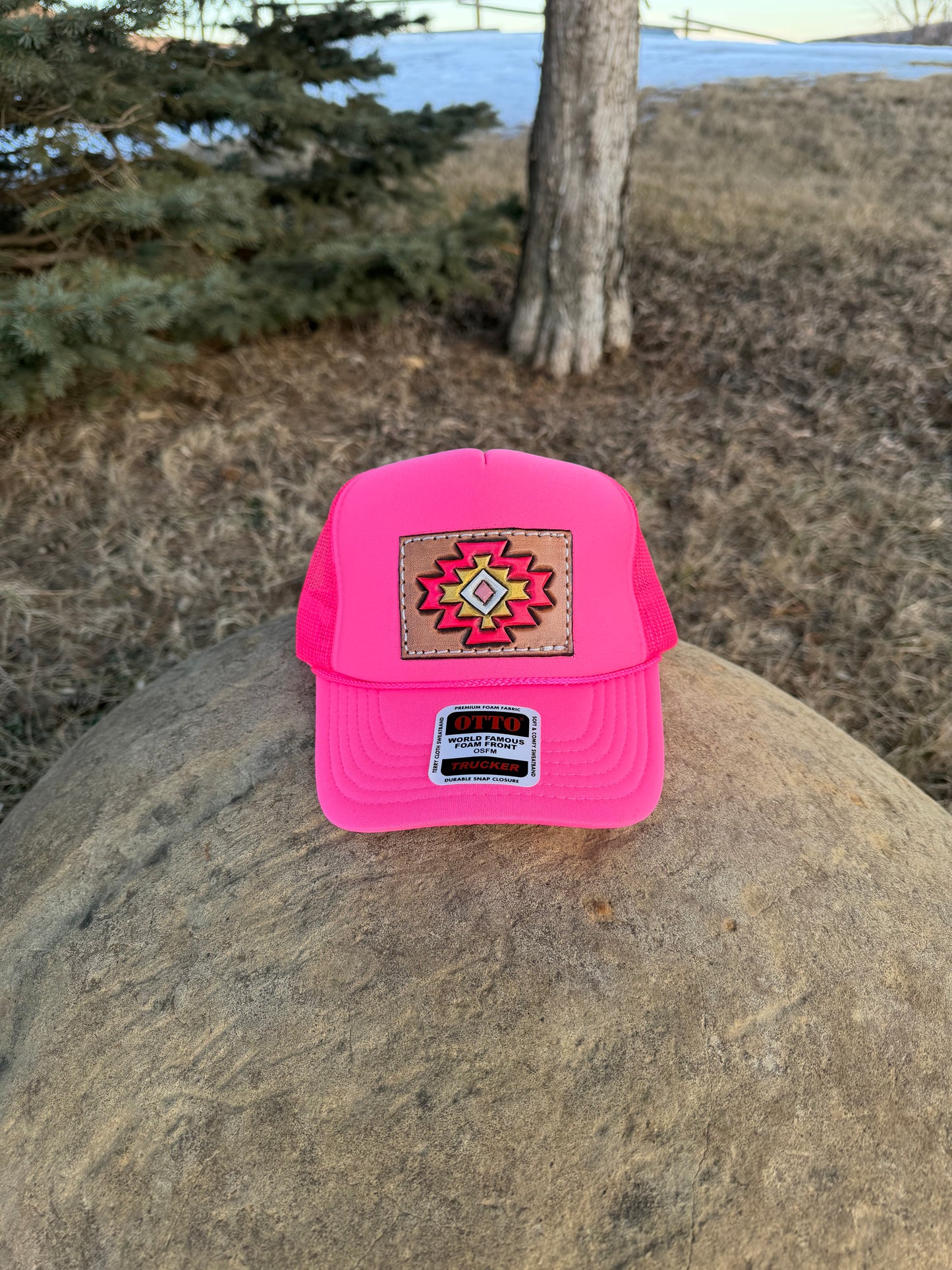 Pink Aztec Trucker Hat