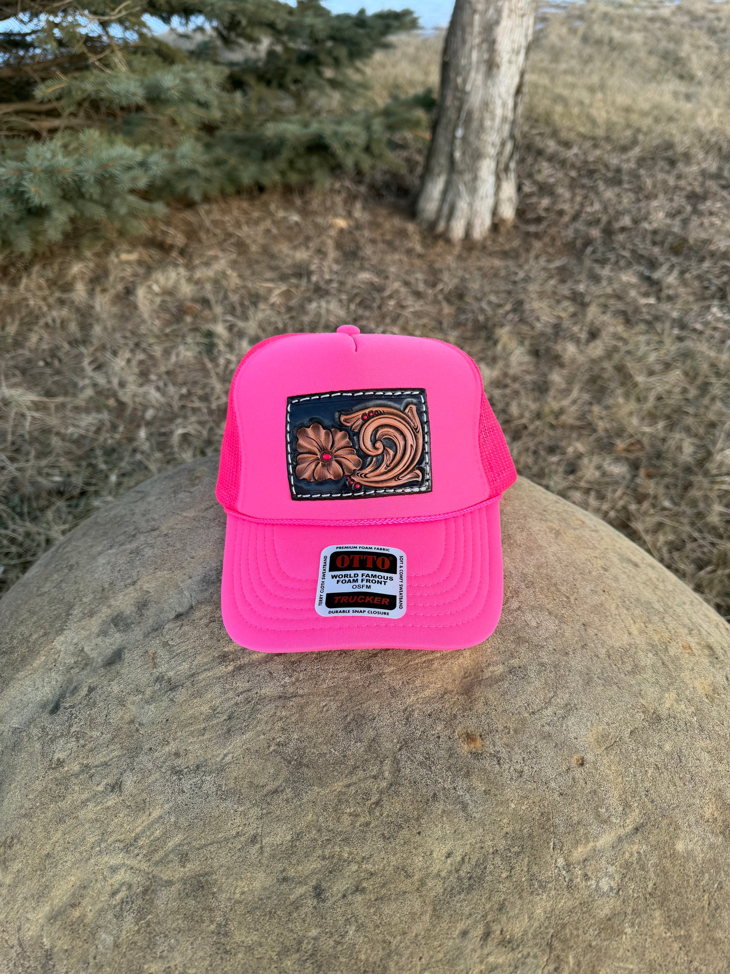 Pink Floral Trucker Hat